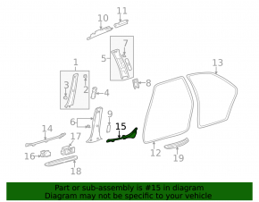 Накладка порога задняя левая внутрен Lexus IS200 IS300 99-05