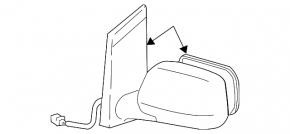 Зеркало боковое левое в сборе Toyota Sienna 04-10
