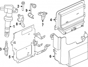 Блок ECU компьютер двигателя Ford Escape MK4 24-26 hybrid