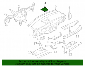 Сетка динамика передней панели BMW X5 F15 14-18 черная, рассохся поролон