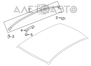 Накладка крыши правая Subaru Impreza 4d 17-23 GK