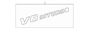 Емблема крила V8 Biturbo 4-matic ліва Mercedes GLC 63 18-21 AMG pkg