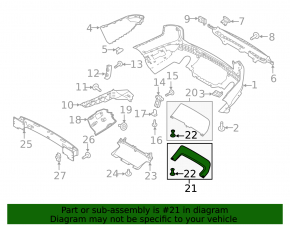 Губа заднего бампера Land Rover Range Rover Sport 14-17 серая, под фаркоп