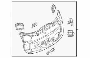 Обшивка дверей багажника Mazda CX-9 16-23 - черн