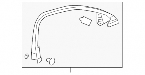 Рамка двери внутренняя передняя левая Chevrolet Malibu 16-25 черная
