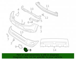 Заглушка птф правая Subaru Forester 09-13