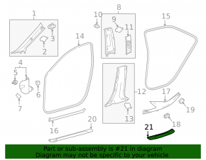 Накладка порога внешняя задняя правая Toyota Camry v70 18-24 черн, царапины