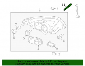 Крепление левой фары верхнее внешнее Volvo XC60 10-17