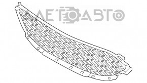 Решетка радиатора grill Ford Escape MK4 20-22 сетка черный мат