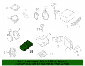 Усилитель аудио Infiniti JX35 QX60 13-14 Bose под 13-14 динамиков
