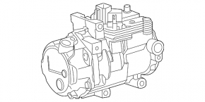 Компресор кондиціонера Toyota Rav4 16-18 hybrid