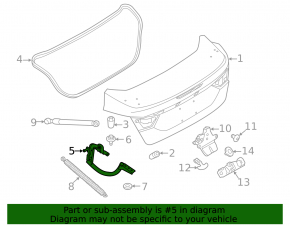 Петля крышки багажника правая Ford Focus mk3 11-18 4d