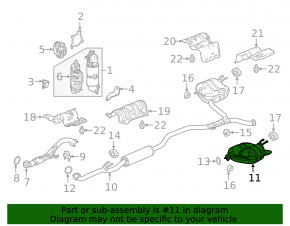 Глушитель задняя часть бочка левая Honda Accord 18-22 1.5T под хром