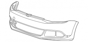 Бампер передний голый VW Jetta 11-14 USA