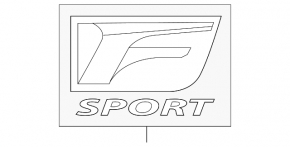Емблема крила F-Sport права Lexus NX200t NX300 15-21