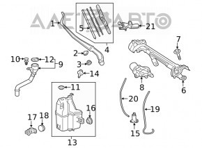 Поводок дворника левый Toyota Rav4 19-25