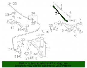 Поводок дворника правый Audi A4 B8 08-16