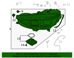 Фара передняя правая в сборе Audi A4 B9 20-25 LED c LED DRL