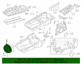 Шкив коленвала BMW X7 G07 19-26 B58B30C 3.0T