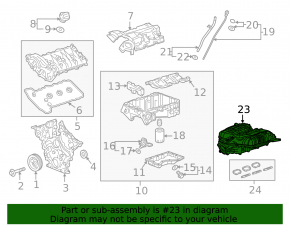 Коллектор впускной Chevrolet Camaro 16-23 3.6 оплавлен