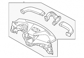 Торпедо передня панель без AIRBAG Hyundai Veloster 12-17