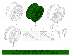 Диск колесный R21x9,5J BMW X3 G01 22-24 718M стиль