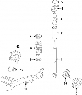 Задня балка Audi A3 8V 15-19