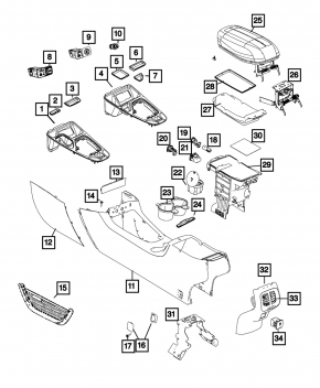 Блок мультимедия Jeep Cherokee KL 14-18
