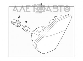 Отражатель задний правый Mitsubishi Outlander 16-21 рест