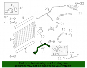 Патрубок охлаждения верхний Ford Escape MK3 13-16 2.0T