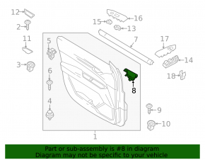 Ручка внутренняя двери передней правой Mazda CX-9 16-23 хром