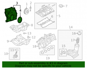 Передняя крышка двигателя BMW X7 G07 19-26 B58B30C 3.0T