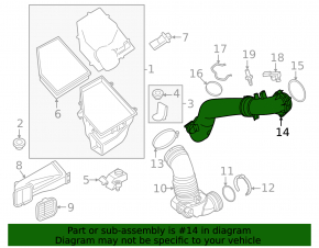 Воздуховод на дросельную заслонку BMW 5 G60 24-26 3.0T B58