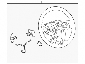Руль голый Toyota Camry v70 18-24 кожа черная с подогревом
