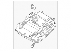 Плафон освещения передний Kia K5 21-24 без люка, беж