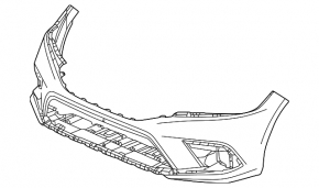 Бампер передній голий Honda Civic XI FE/FL 22-26