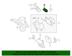Резонатор воздушный Toyota Sienna 11-16 3.5