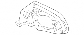 Корпус зеркального элемента правый BMW X3 F25 15-17 без BSM, Shadow-Line