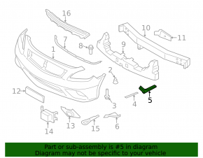 Кронштейн переднього бампера лівий Infiniti G25 G35 G37 08-14 2d