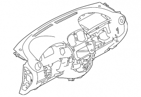 Торпедо передняя панель с AIRBAG Nissan Versa 12-19 черн