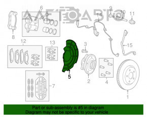 Кожух тормозного диска передний правый Jeep Grand Cherokee WK2 12-22 под br4, под BREMBO