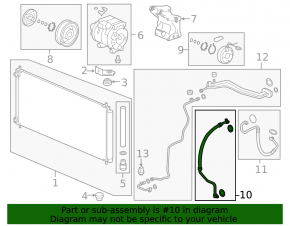 Трубка кондиционера компрессор-печка Acura TLX 15- 3.5