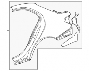 Крыло заднее правое Mercedes W213 E 300/350 17-23