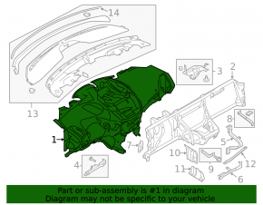 Торпедо передняя панель без AIRBAG Ford Escape MK3 17-19 рест