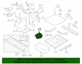 Карман багажника левый BMW X3 F25 11-17