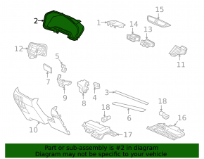 Накладка щитка приборов Honda CRV 17-22