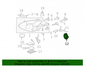 Крышка лампы левая Lexus RX300 RX330 RX350 RX400h 04-09