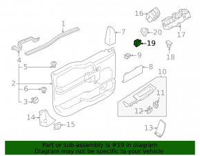 Кнопка блокировки двери передней правой Ford Edge 16-24 черн с хромом