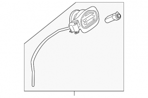 Корпус лючка бензобака Lincoln MKZ 13-20