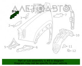 Подкрылок передний правый Jeep Renegade 15-18